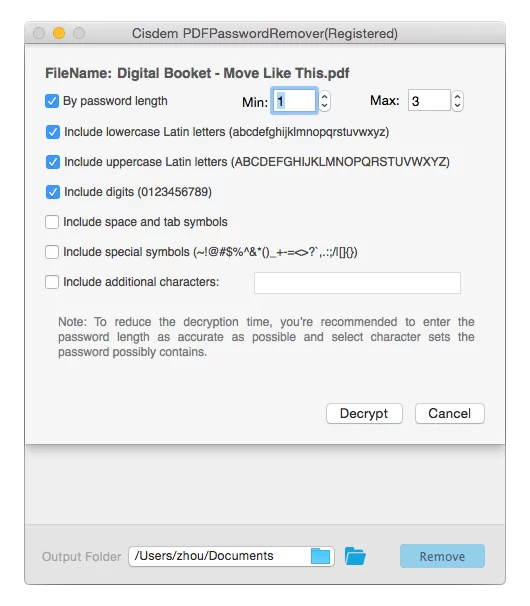 Снимаем pdf защиту в Cisdem PDF Password Remover 3